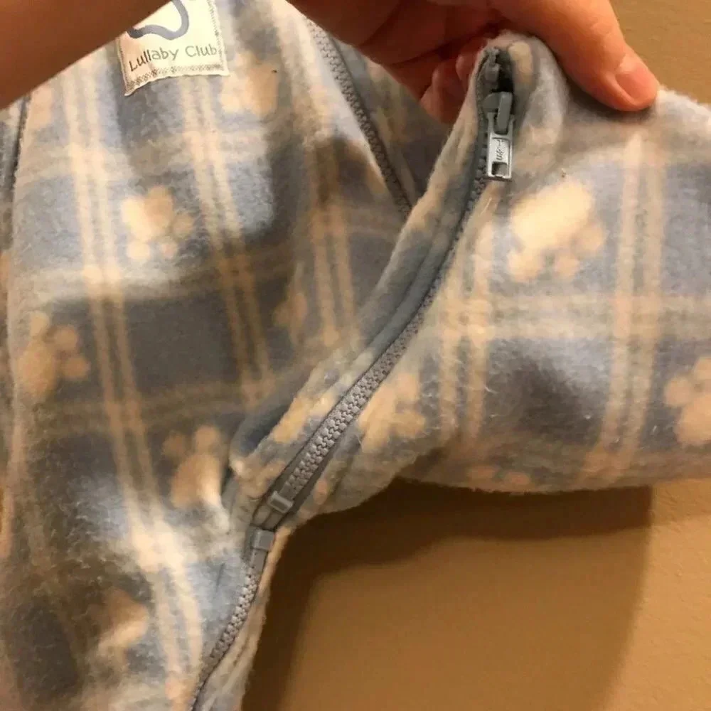 Vintage Lullaby Club Fleece Baby Bunting Blue